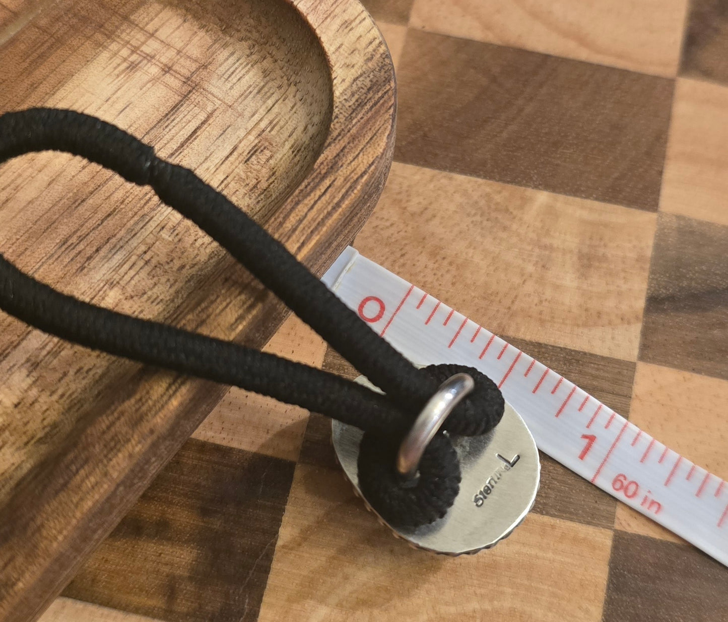 Kingman Turquoise and Sterling Hair Tie