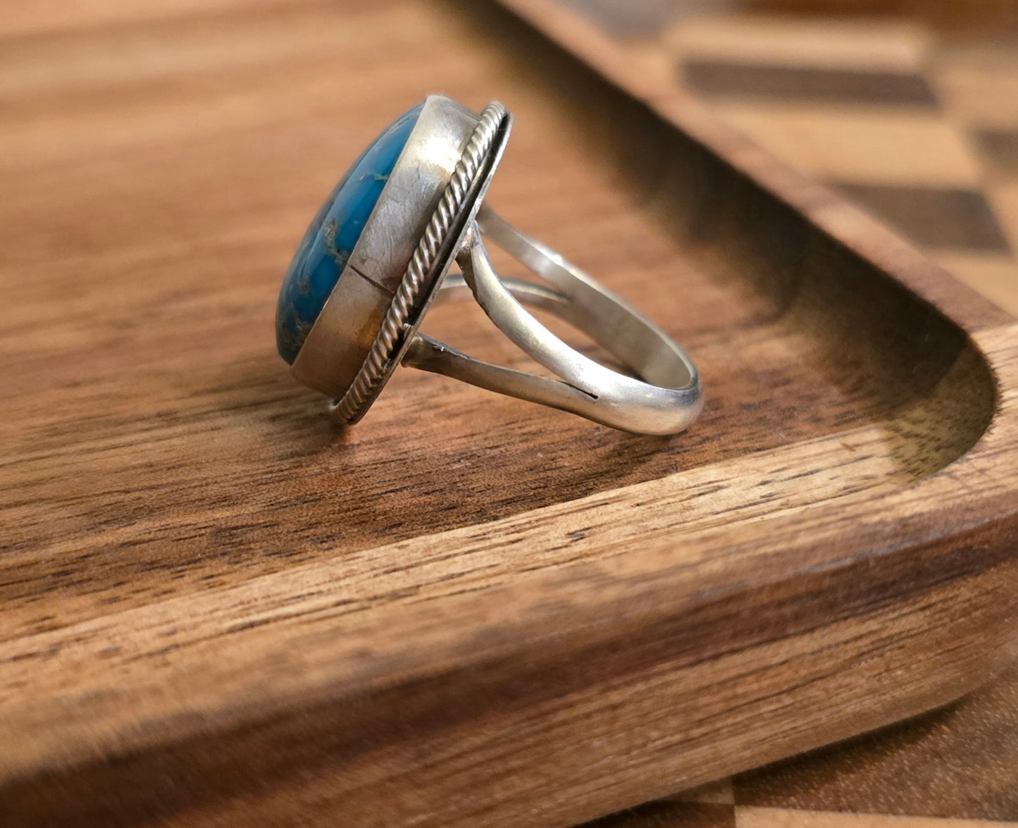 Kingman Turquoise and Sterling Size 6.5