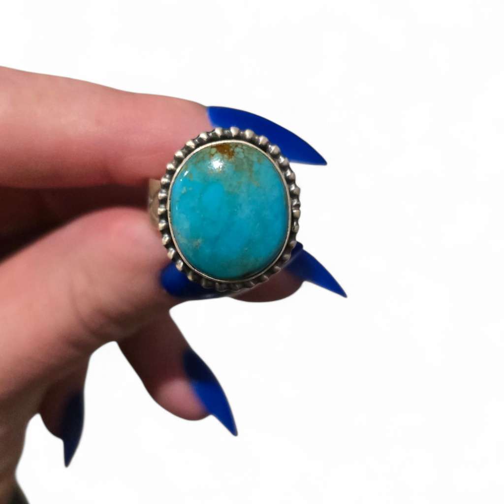 Scott Skeets Royston Turquoise & Sterling Size 7.5