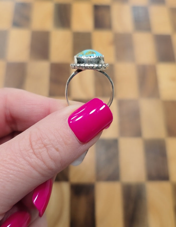 Turquoise & Sterling Ring Size 7.5