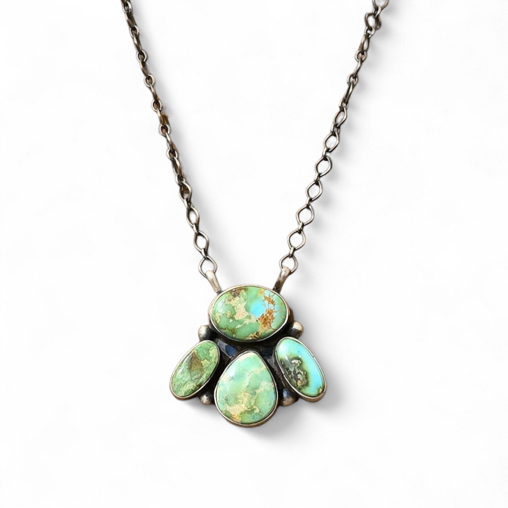 Sonoran & Sterling Cluster Necklace