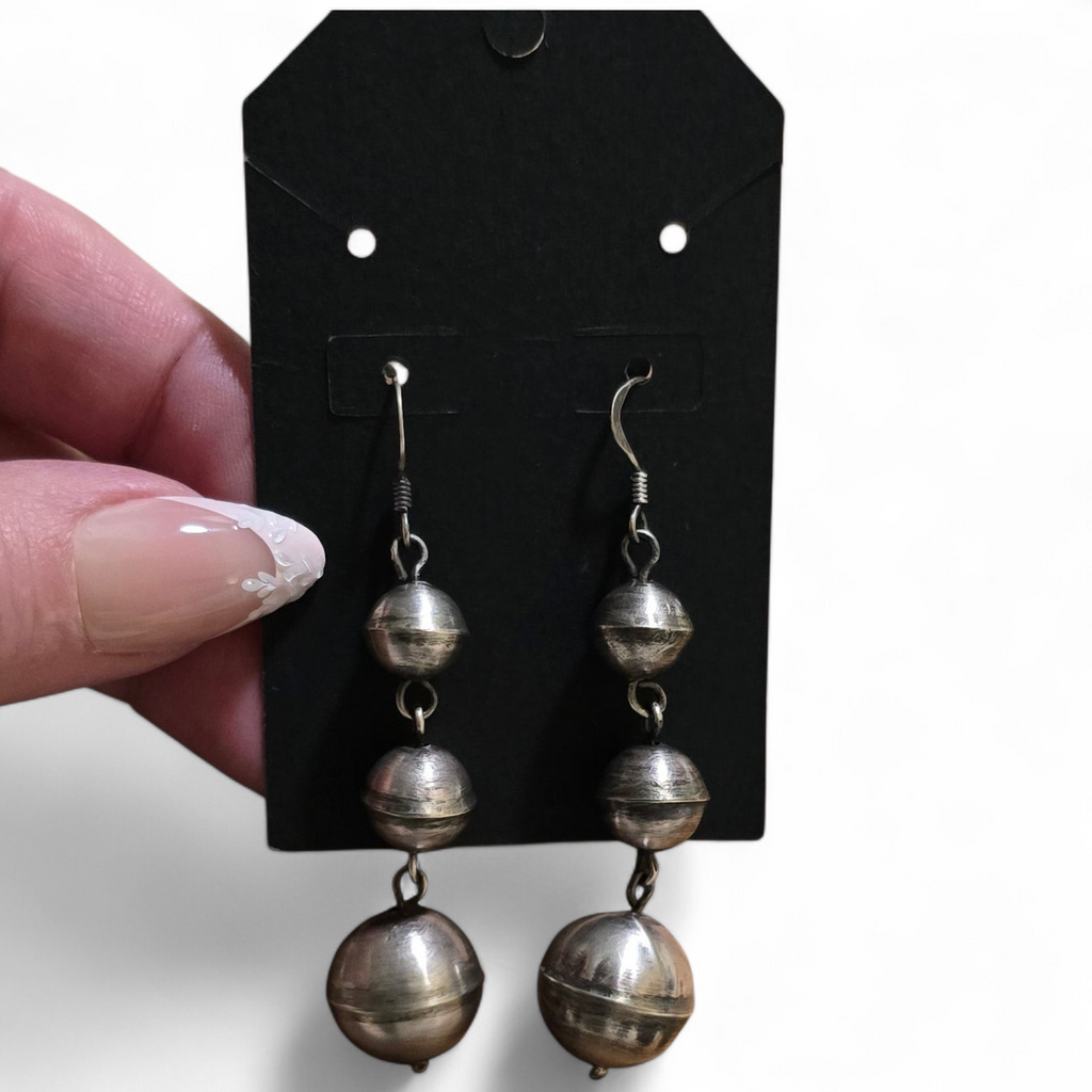 3 Drop Navajo Pearl Earrings