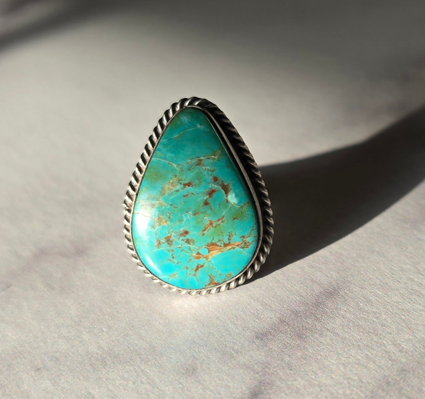 Kingman Turquoise and Sterling Adjustable Ring *Includes a FREE Gift With Purchase