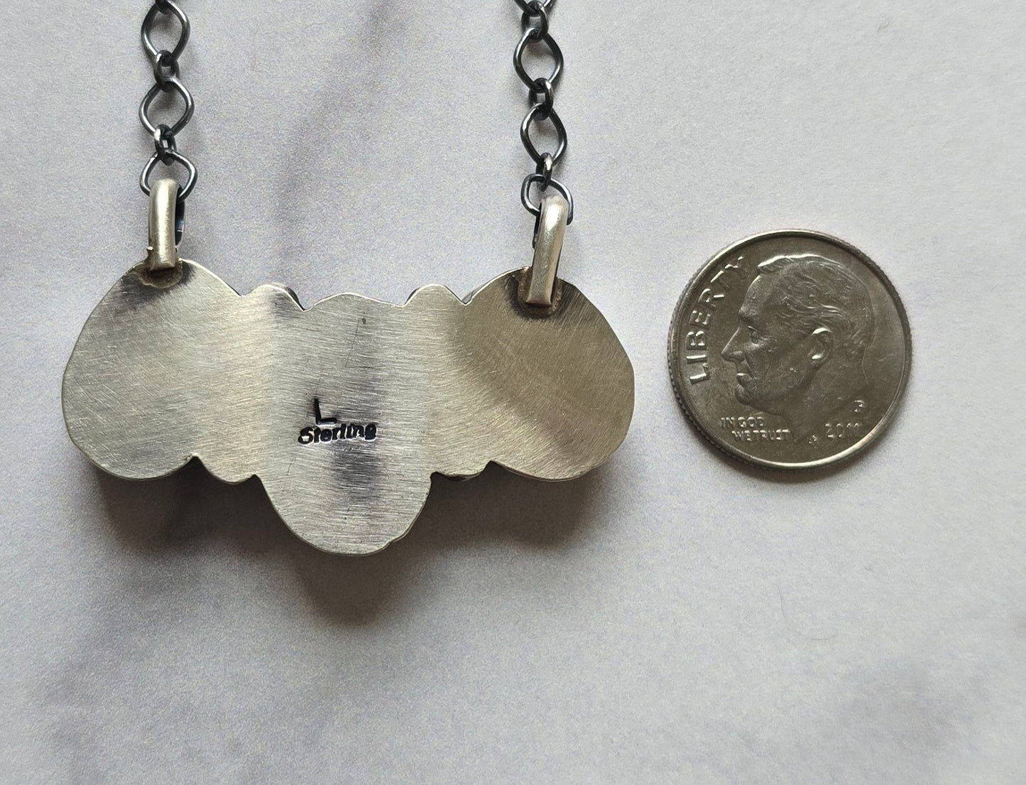 Native Made Black Jack and Sterling Necklace