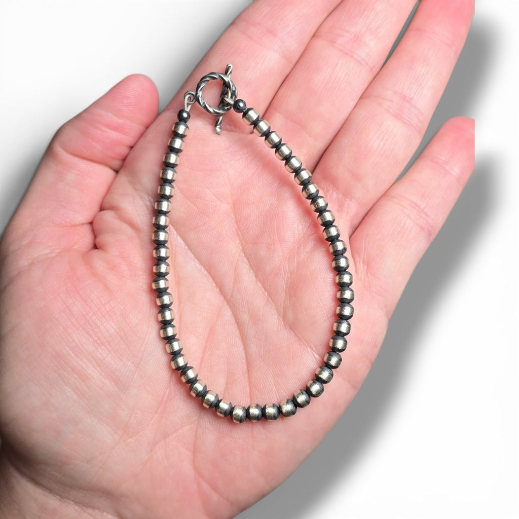 4mm Sterling Pearls Bracelet 7.5 inches