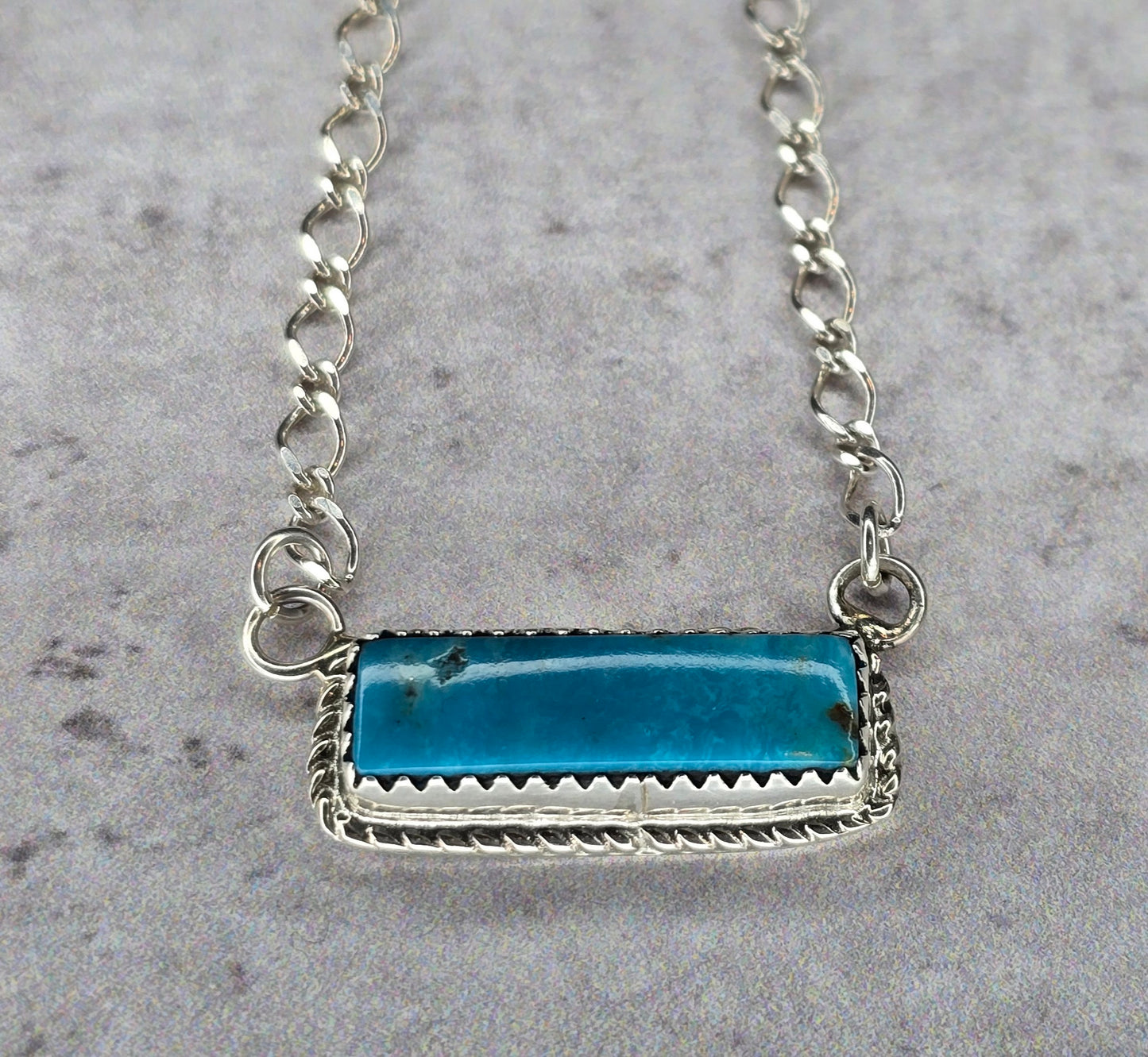 Kingman Turquoise and Sterling Necklace *Includes a FREE Gift With Purchase