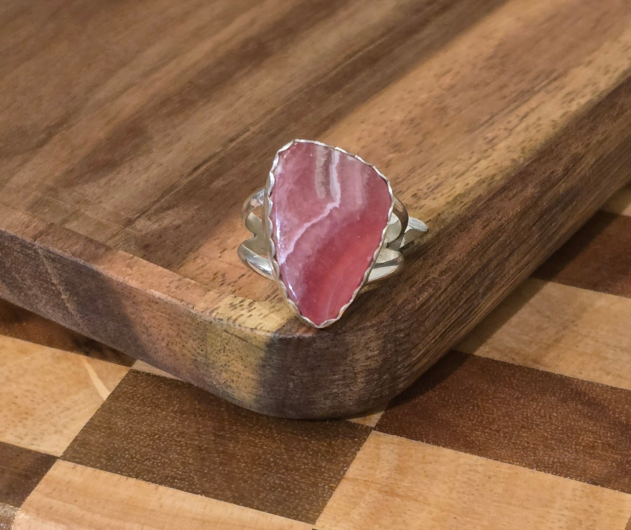 Sterling & Rhodochrosite Ring