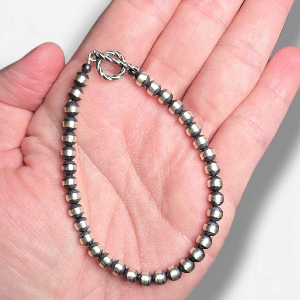 5mm Sterling Pearls Bracelet 7.5 inches