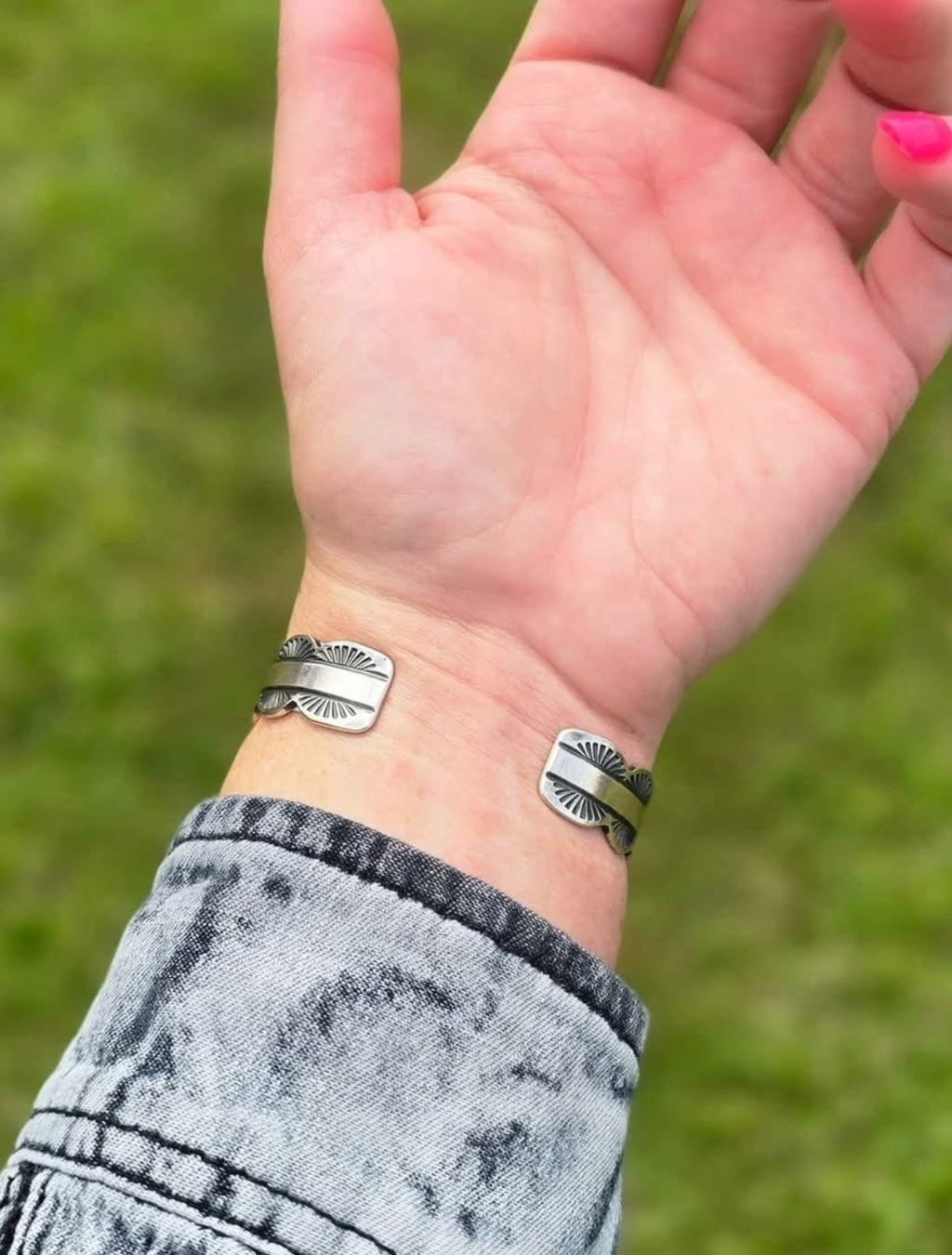 Golden Hills Turquoise & Sterling Cuff