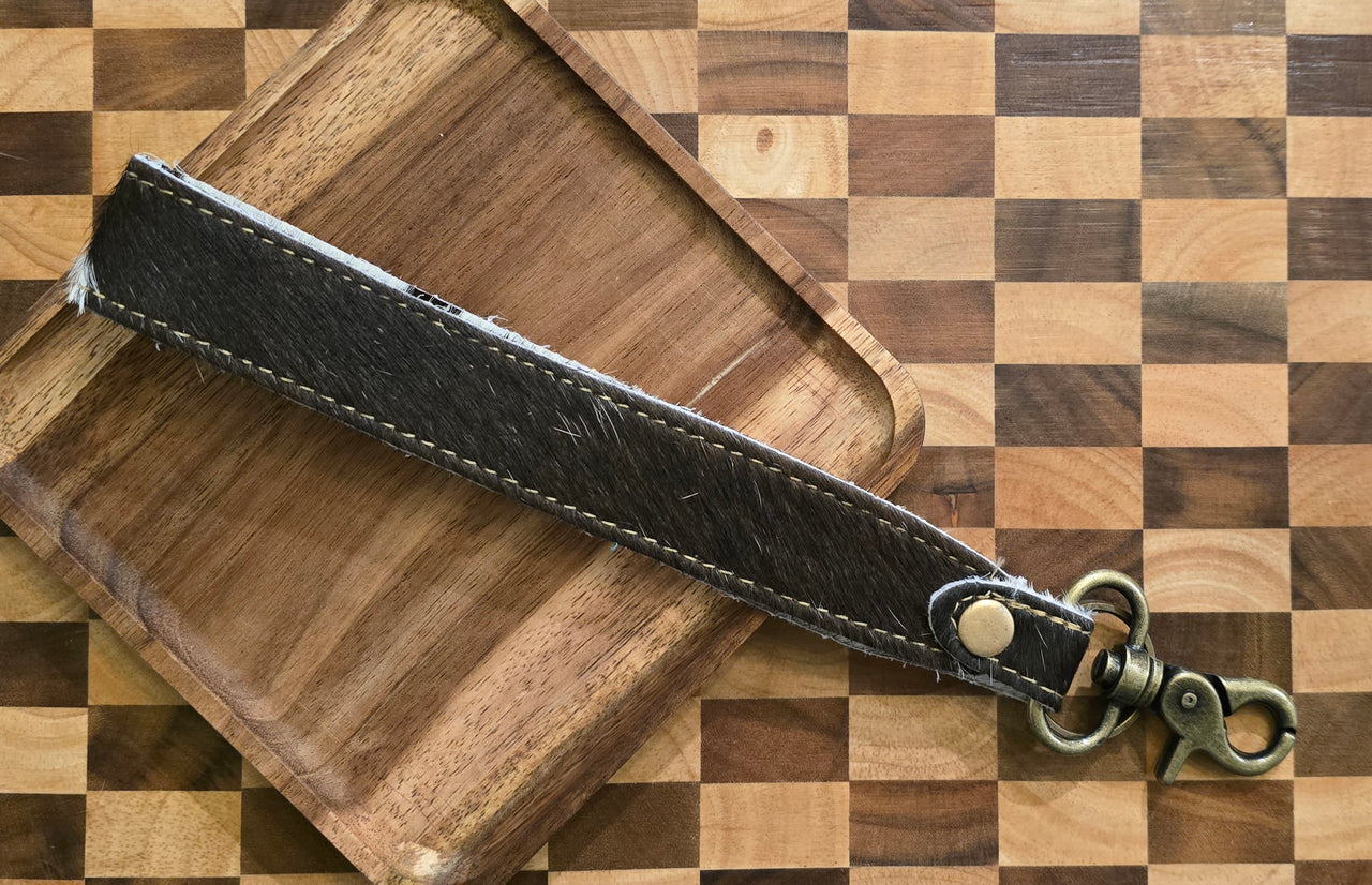 (Clearance) Myra Hair-on Hide Reversible Key Fob