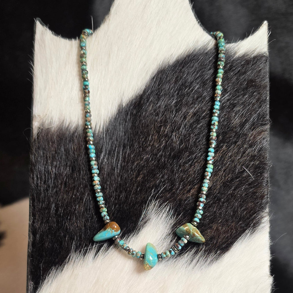 Turquoise & Hematite 16 inches