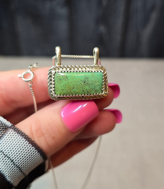 Kingman Turquoise and Sterling Necklace