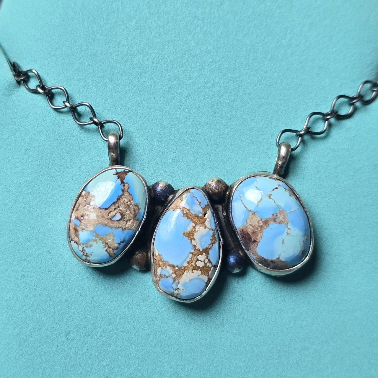 LeTricia Largo Golden Hills & Sterling Cluster Bar Necklace