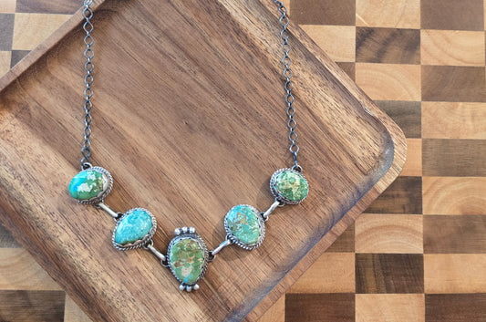 Emerald Valley Turquoise and Sterling Choker