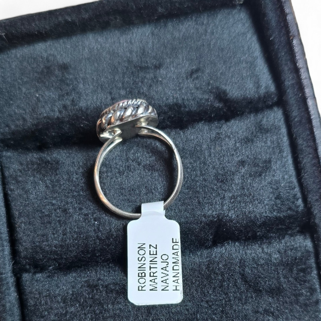 Robinson Martinez Pink Conch & Sterling Ring Size 7