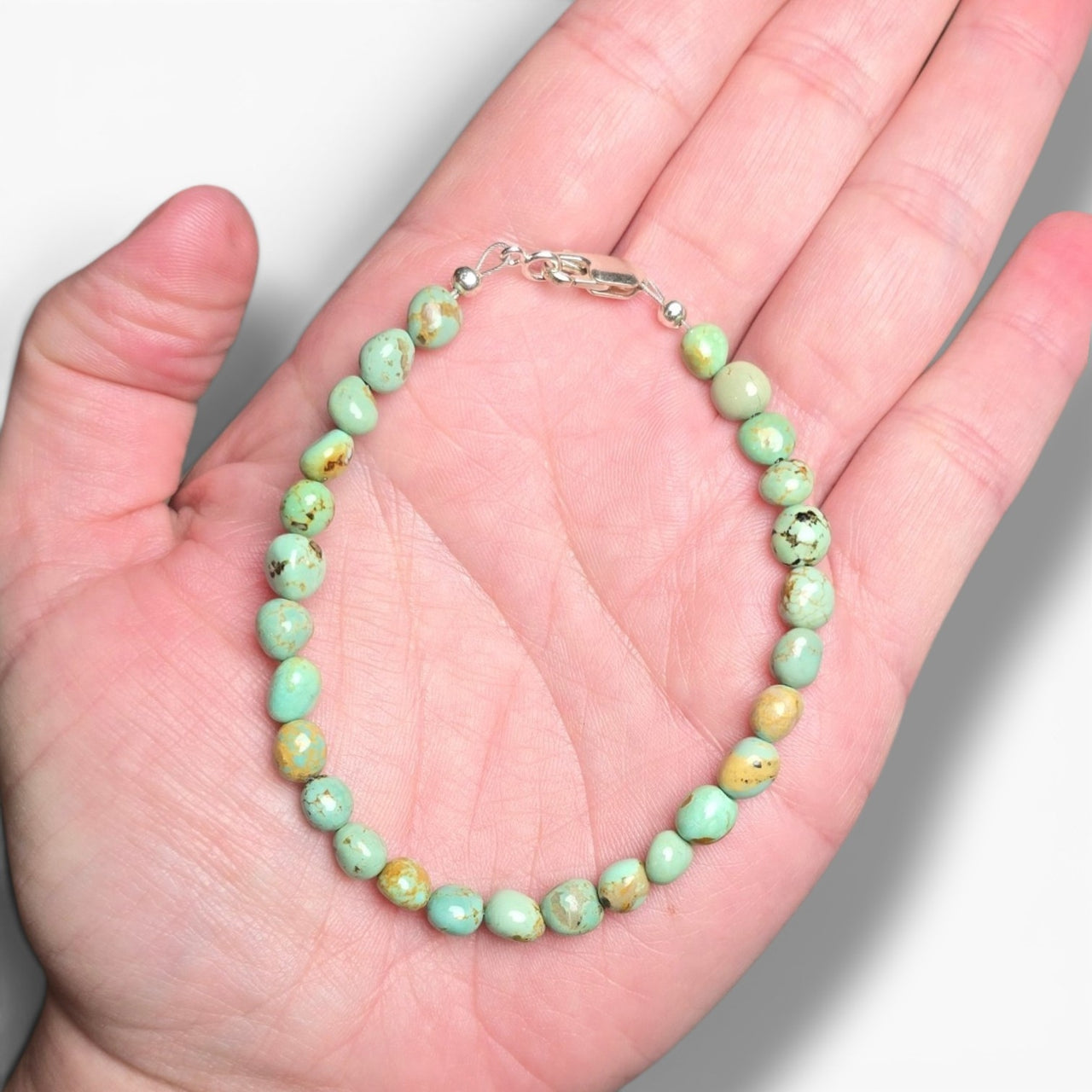 Turquoise & Sterling Bracelet 7.5 inches