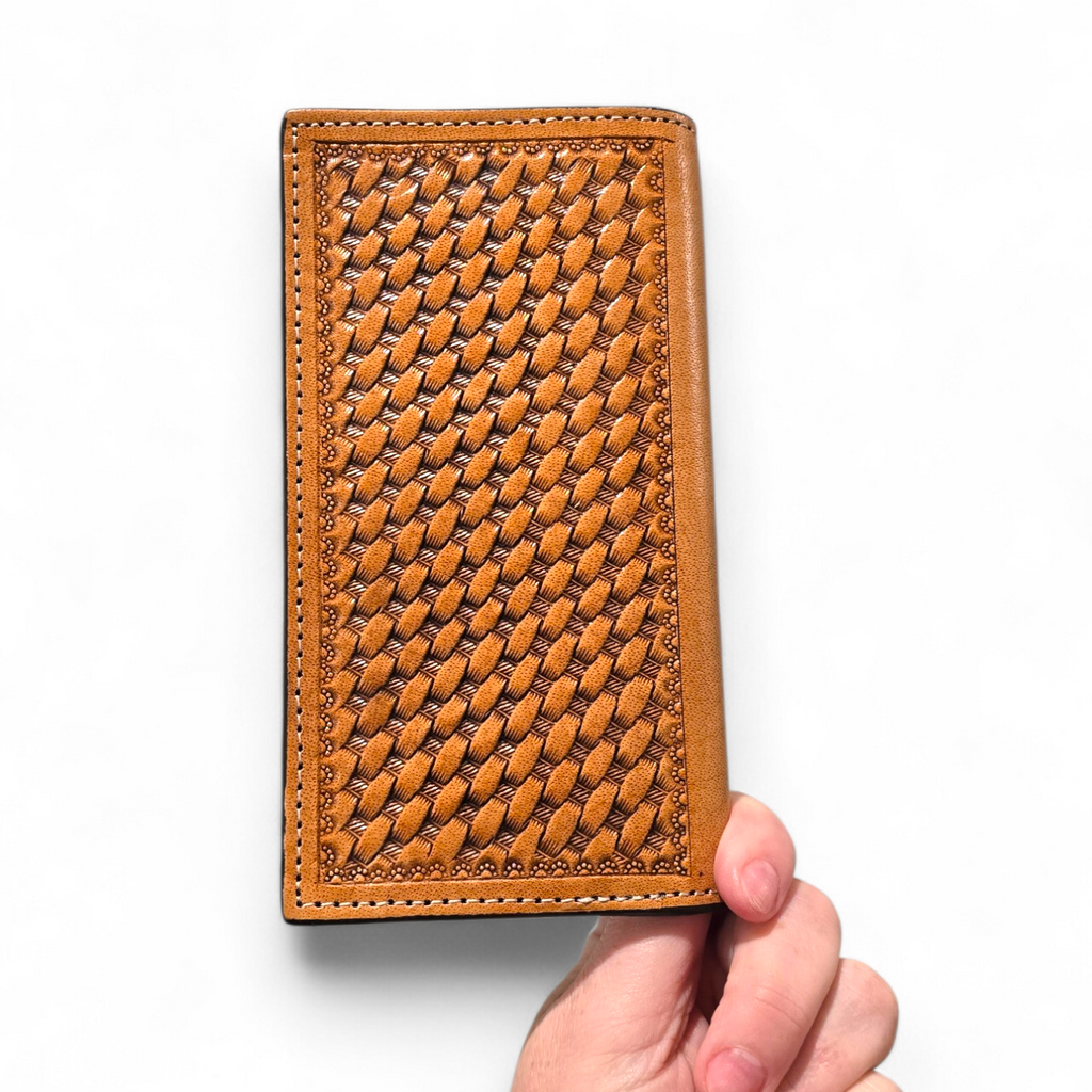 Tooled Leather & Hide Wallet (wholesale cost)