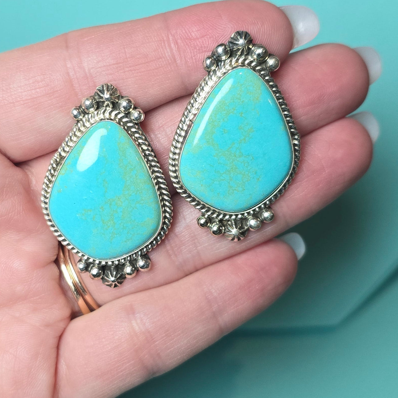 Carol Wylie Tyrone Turquoise Earrings