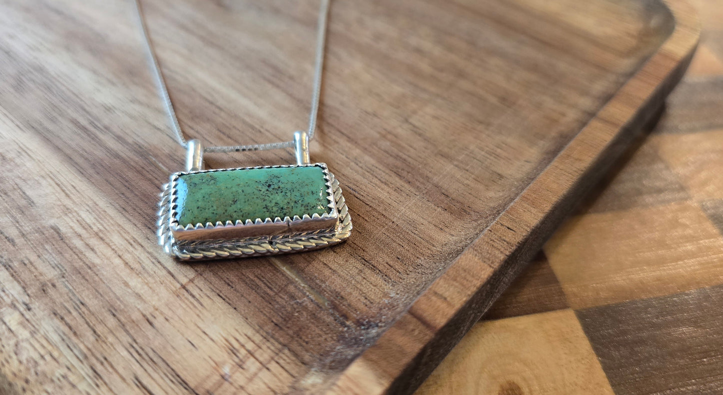 Kingman Turquoise and Sterling Necklace