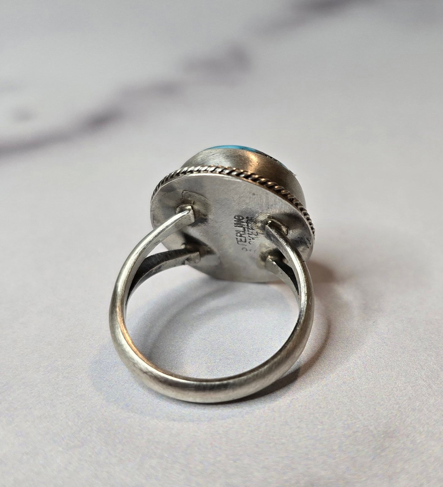Kingman Turquoise and Sterling Ring Size 7.25 *Includes a FREE Gift With Purchase