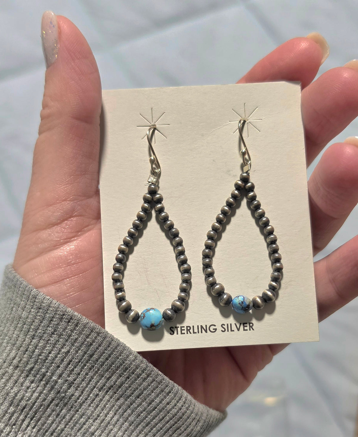 Golden Hills & Sterling Pearl Earrings