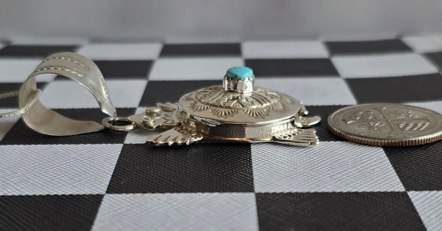 Alonzo Mariano Sterling and Turquoise Pendant *Includes a FREE Gift With Purchase