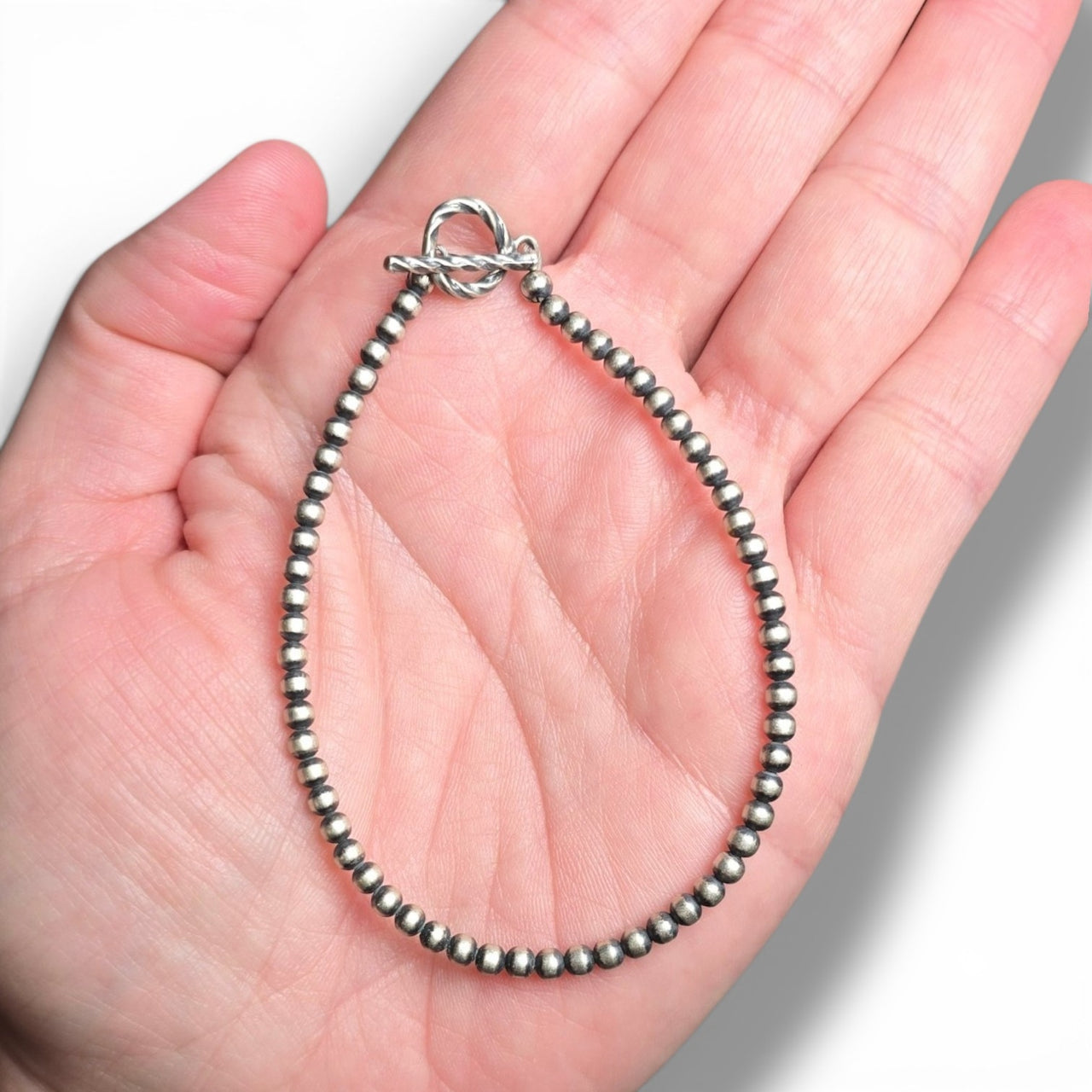 3mm Sterling Pearls Bracelet 7.5 inches