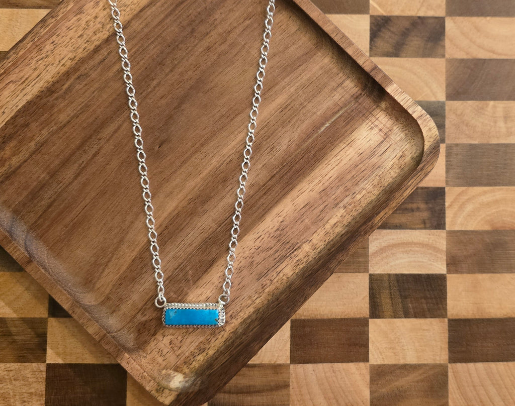 Kingman Turquoise and Sterling Necklace