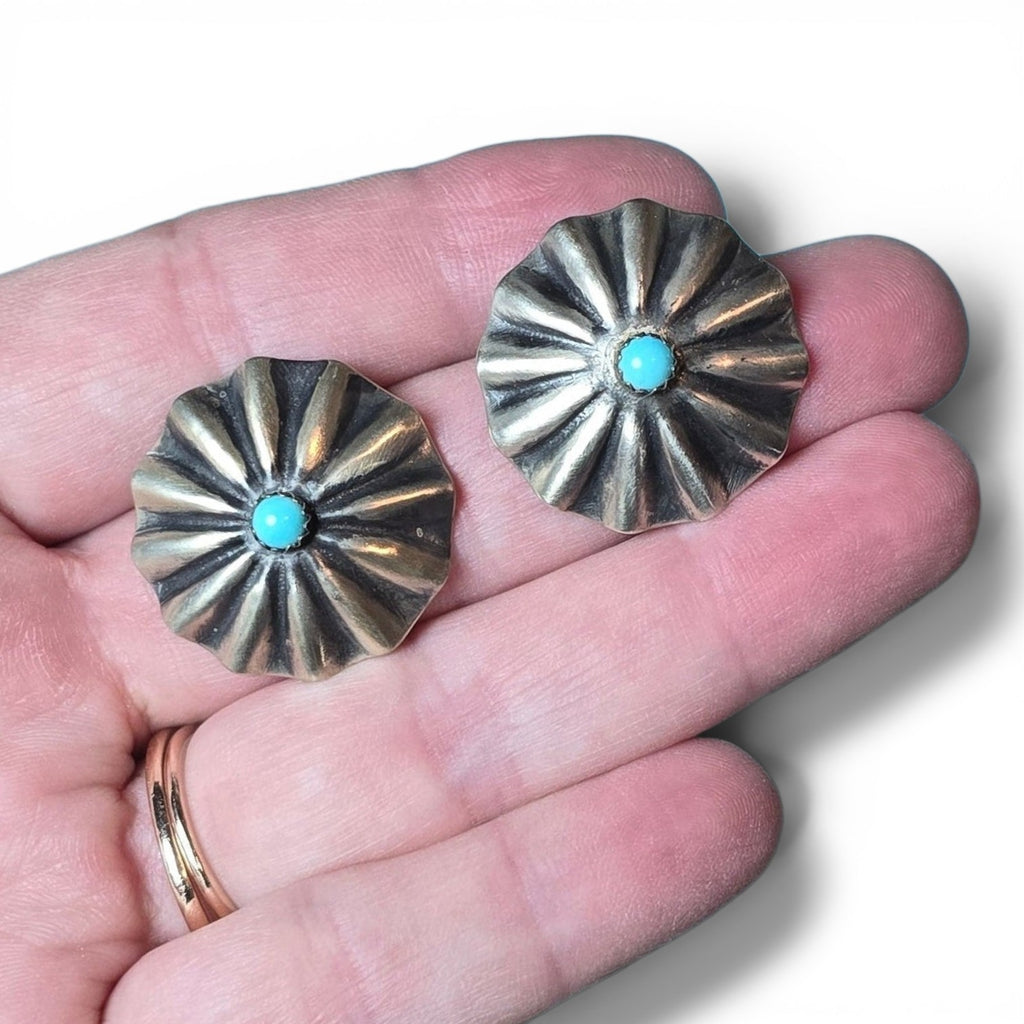 Arlene Soce Turquoise & Sterling Earrings