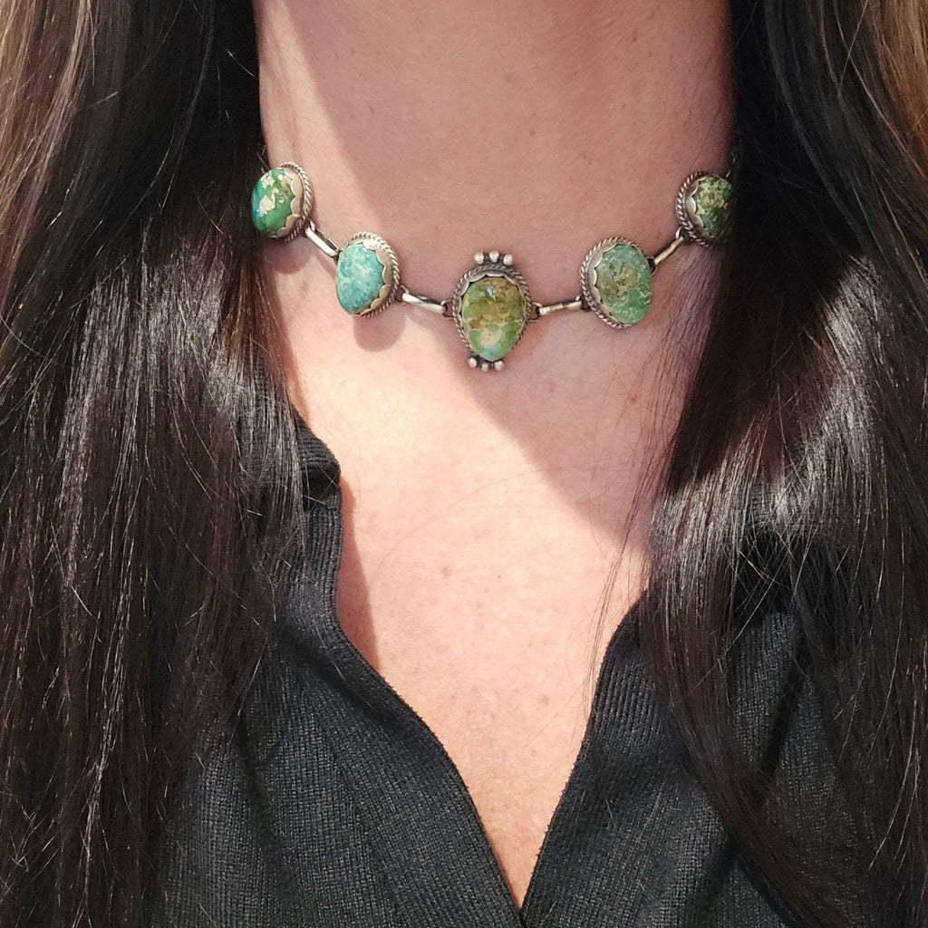LeTricia Largo Emerald Valley Turquoise & Sterling Choker