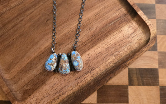 Golden Hills and Sterling Silver Necklace