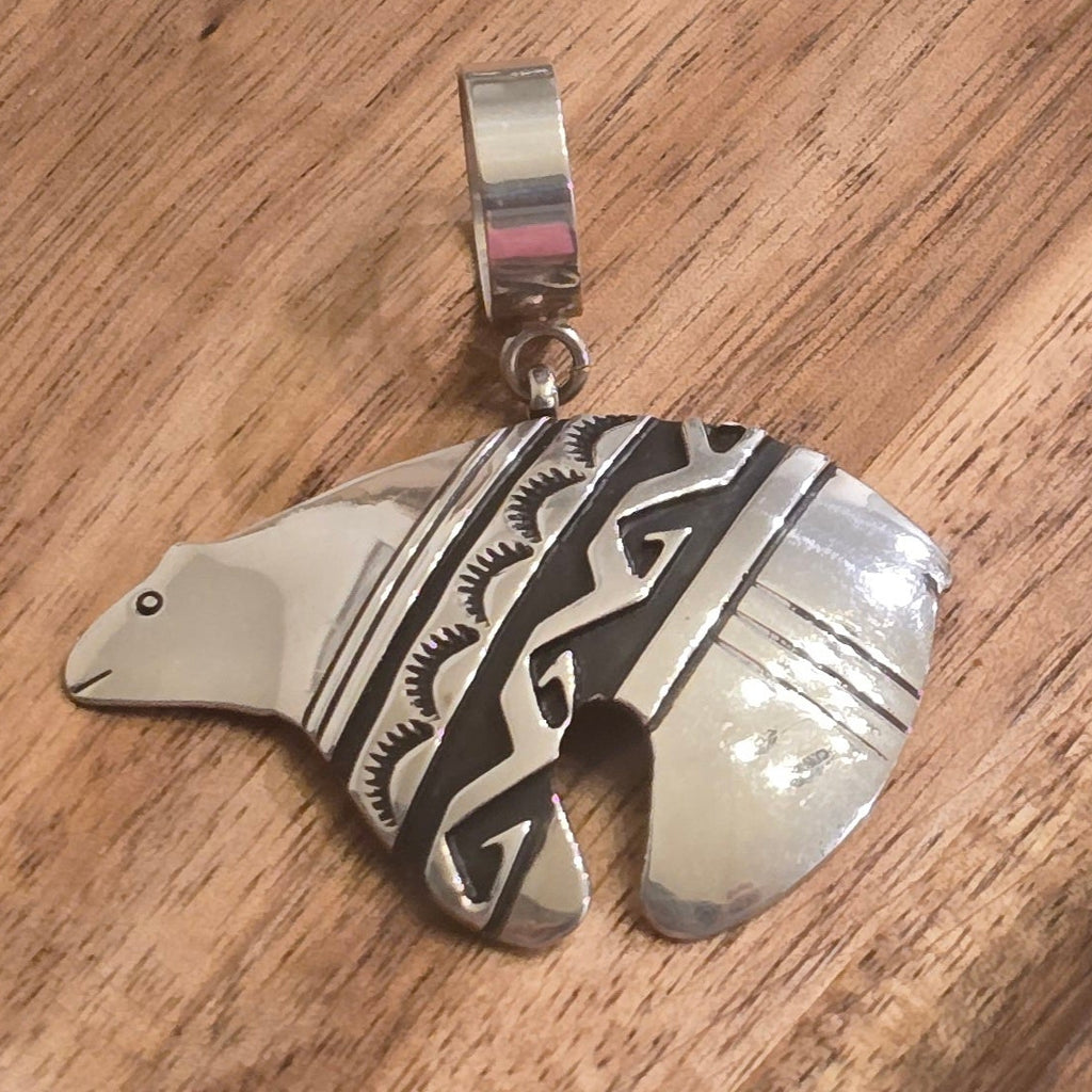 T&R Singer Bear Sterling Pendant
