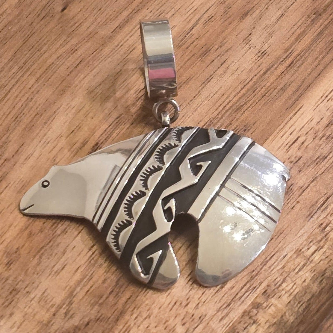 T&R Singer Bear Sterling Pendant