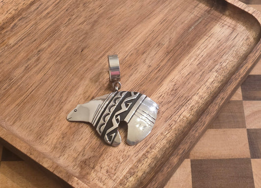 T&R Singer Bear Sterling Pendant