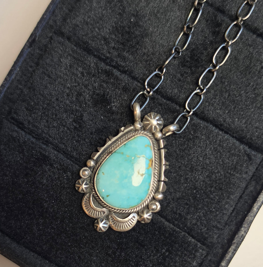 Native Made Sonoran Gold & Sterling Necklace 18 inches max