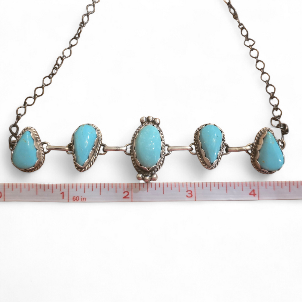 Blue Glacier Turquoise & Sterling Choker