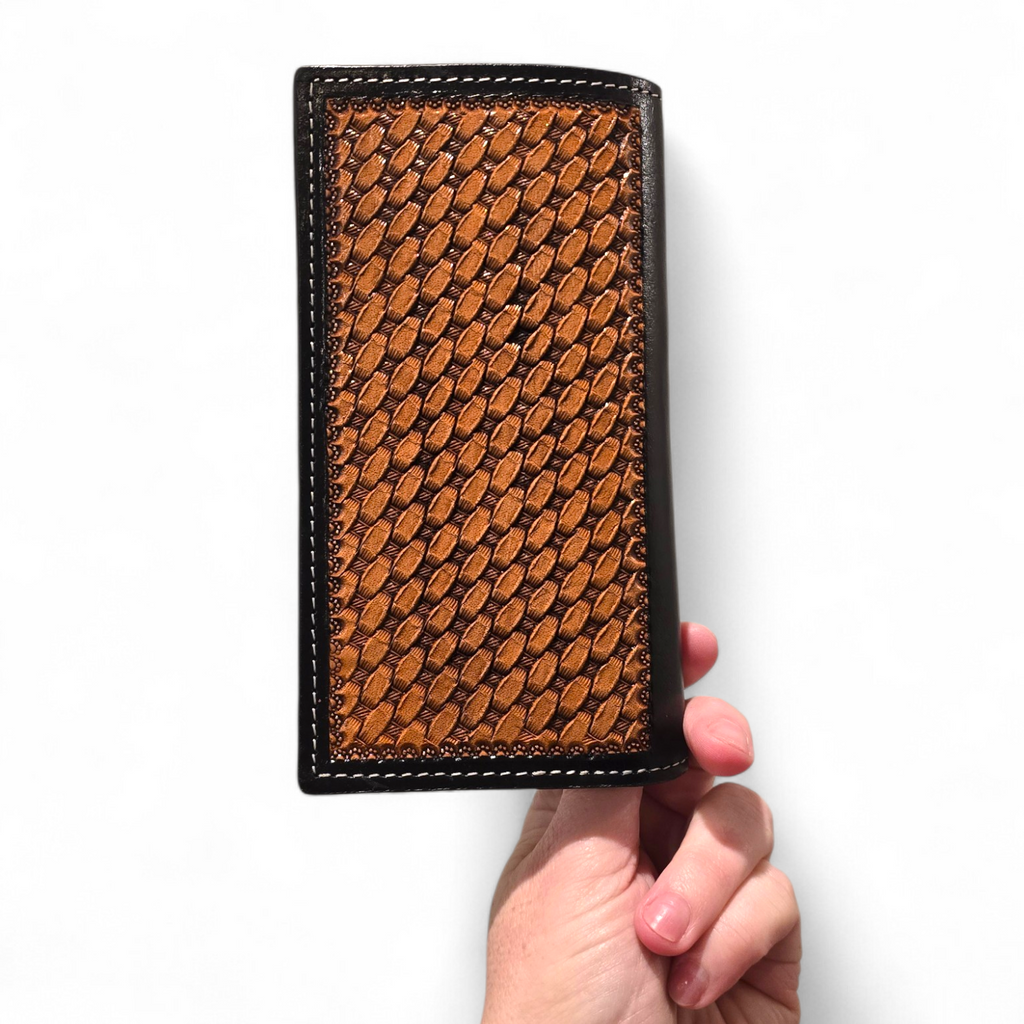 Tooled Leather & Hide Wallet (wholesale cost)