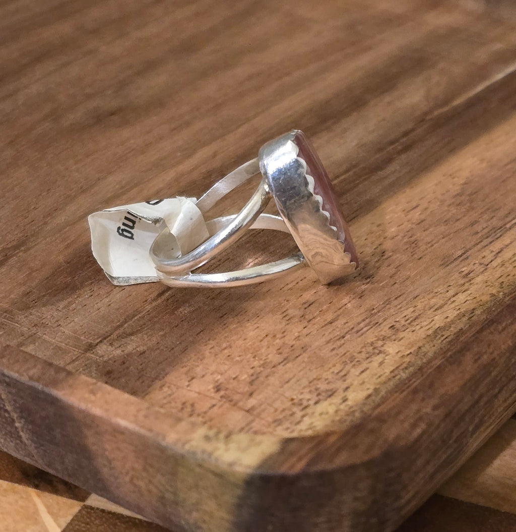 Sterling & Rhodochrosite Ring