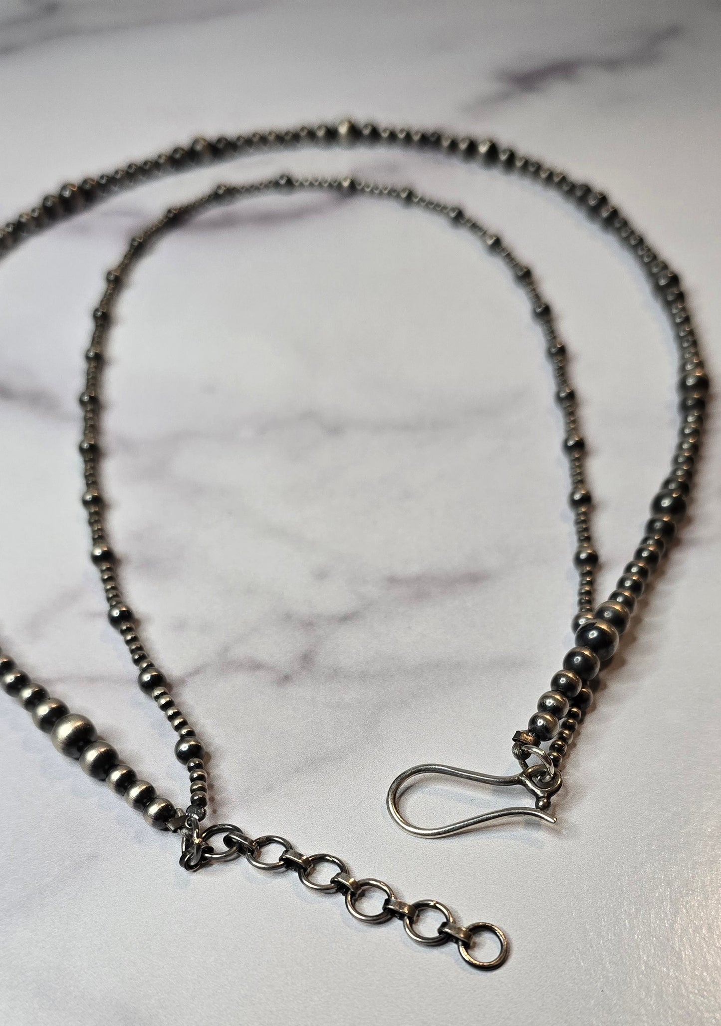Sterling Pearl Double Strand Necklace