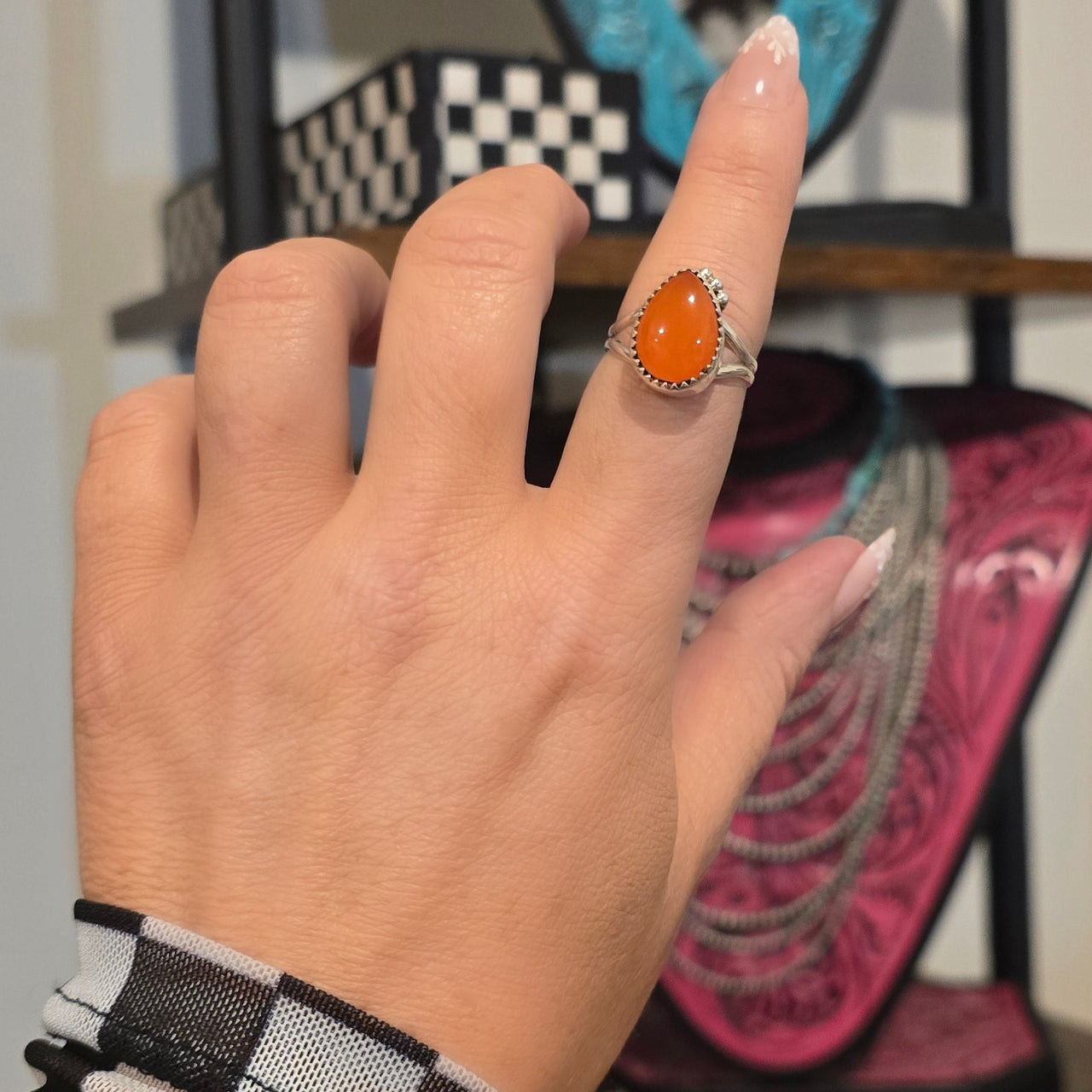 Carnelian & Sterling Ring