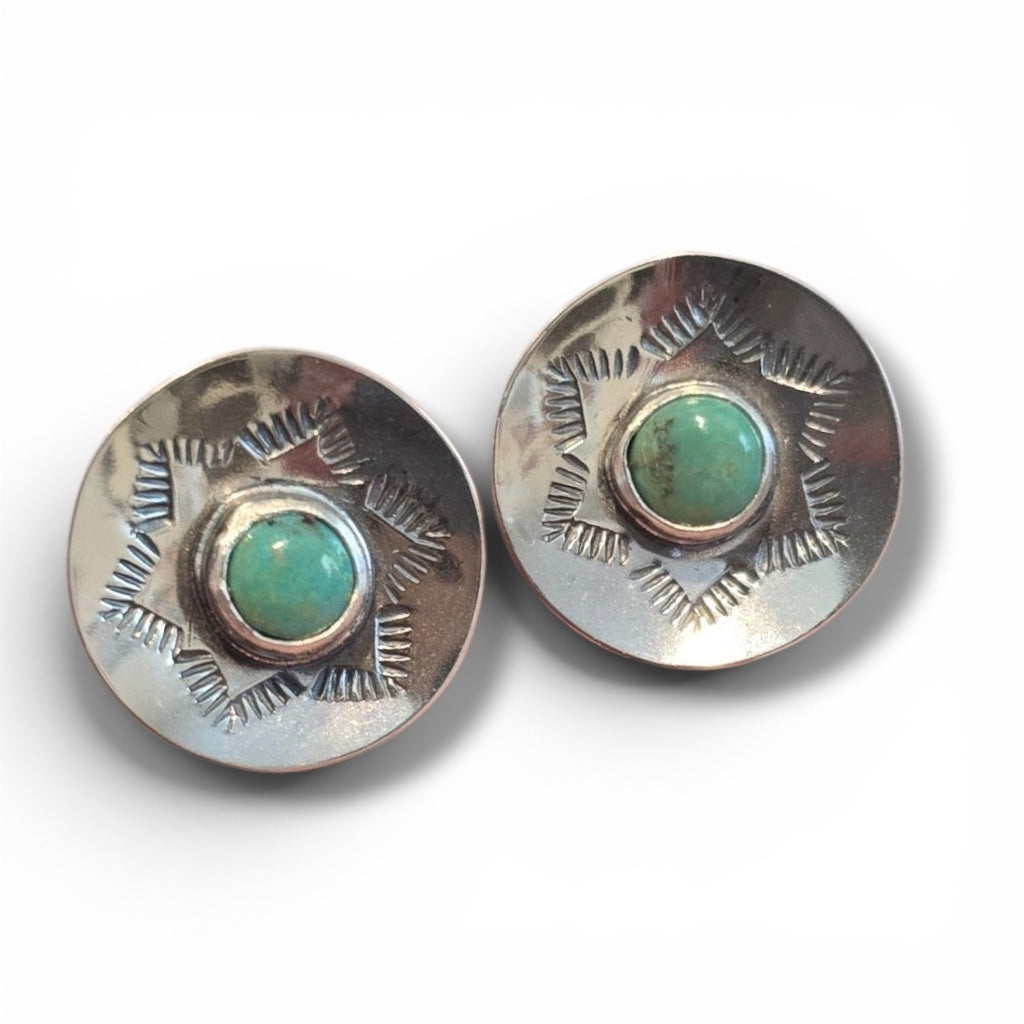 Native Made Turquoise & Sterling Earrings
