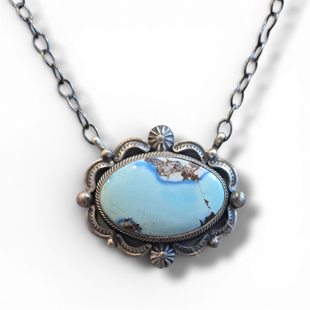Bennie Ramone Golden Hills & Sterling Necklace Max 19.5 inches