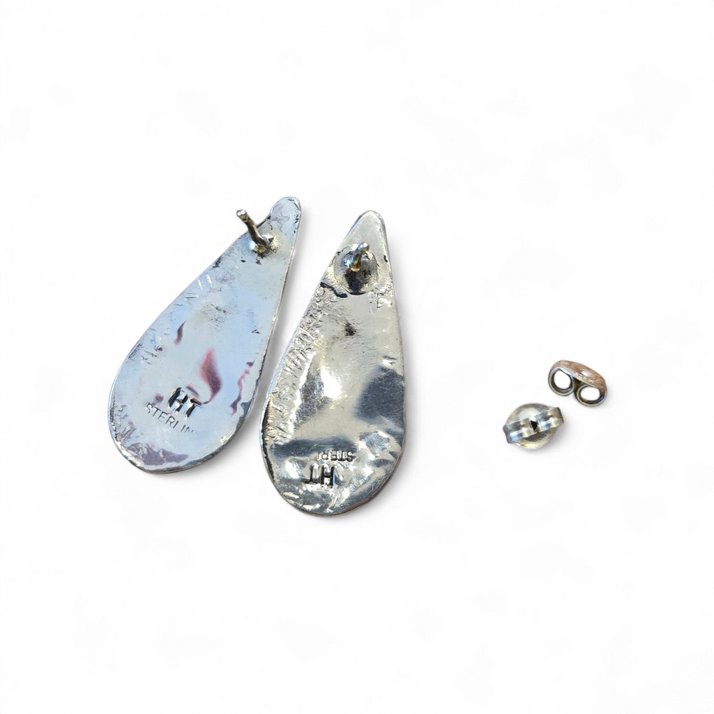 Herbert Tsosie Sterling Leaf Earrings