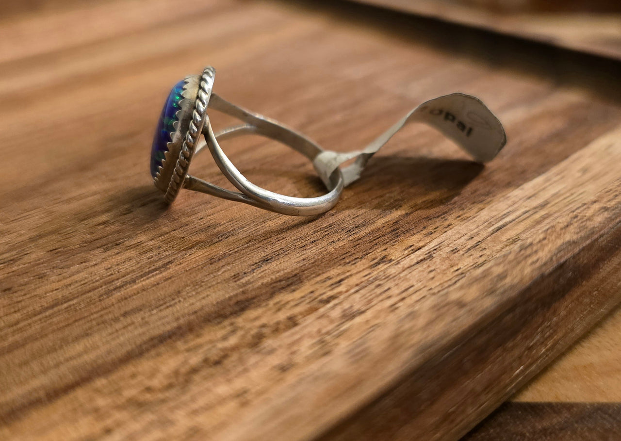 Lilac Opal & Sterling Ring