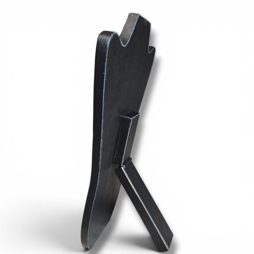 Black & White Hide With Leather Back Necklace Stand
