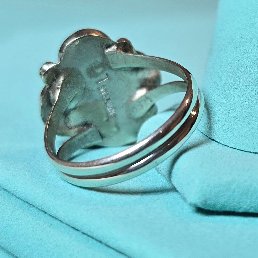 Calvin Tom Turquoise & Sterling Ring Size 9.5