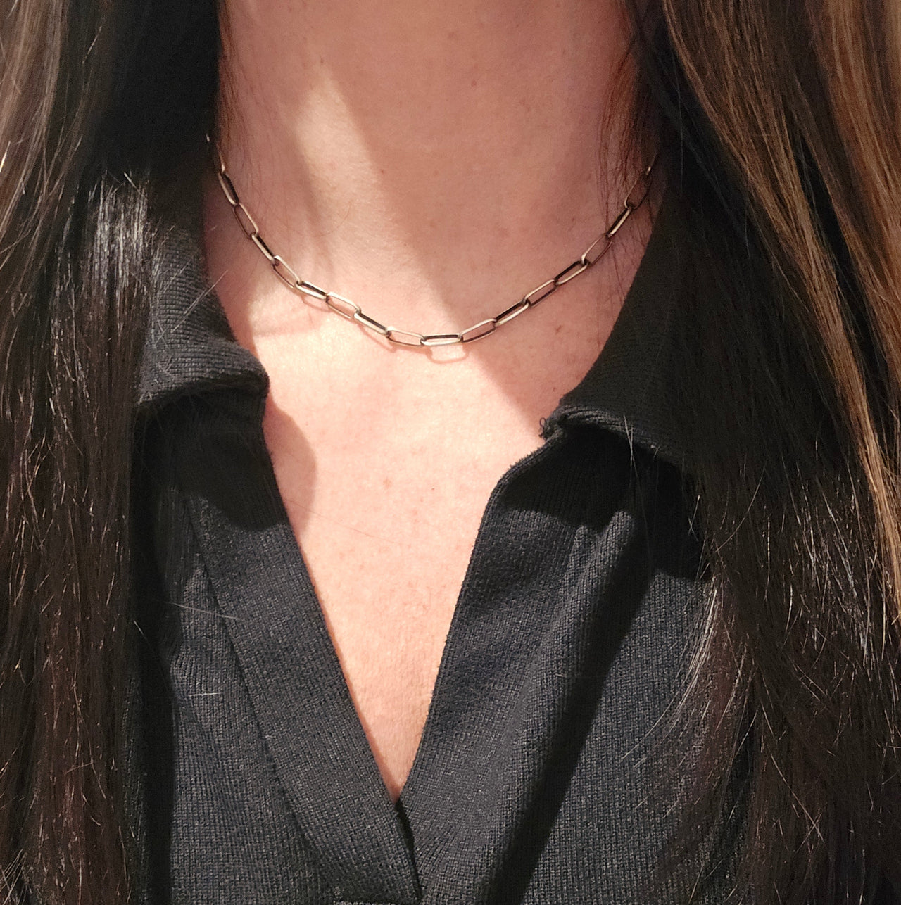 Sterling Link Chain, 16 inches