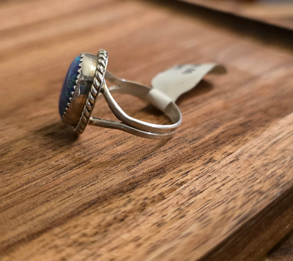 Lilac Opal & Sterling Ring