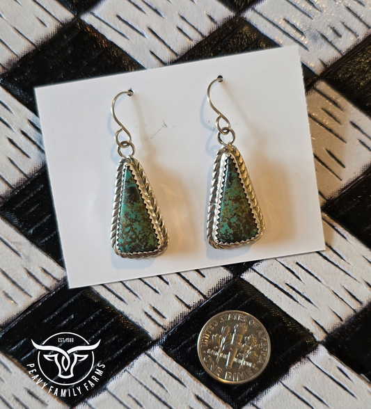 Kingman Turquoise and Sterling Earrings