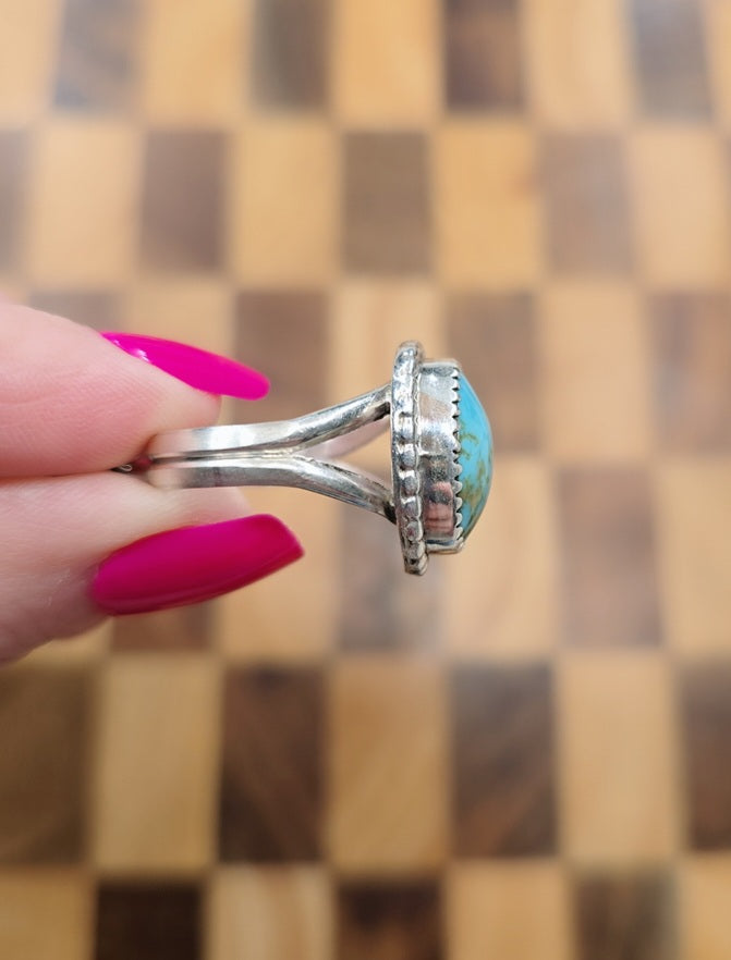 Turquoise & Sterling Ring Size 7.5